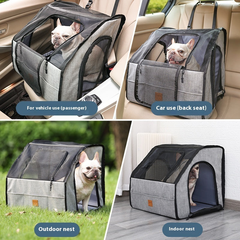 Alevra Travel-Ready Foldable Pet Car Crate